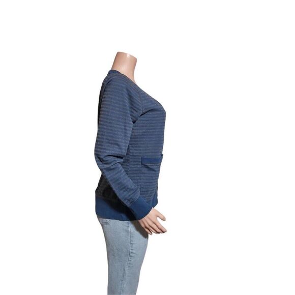 Pulp women's long sleeve v-neck button-down sapphire cardigan sweater L - Picture 4 of 4